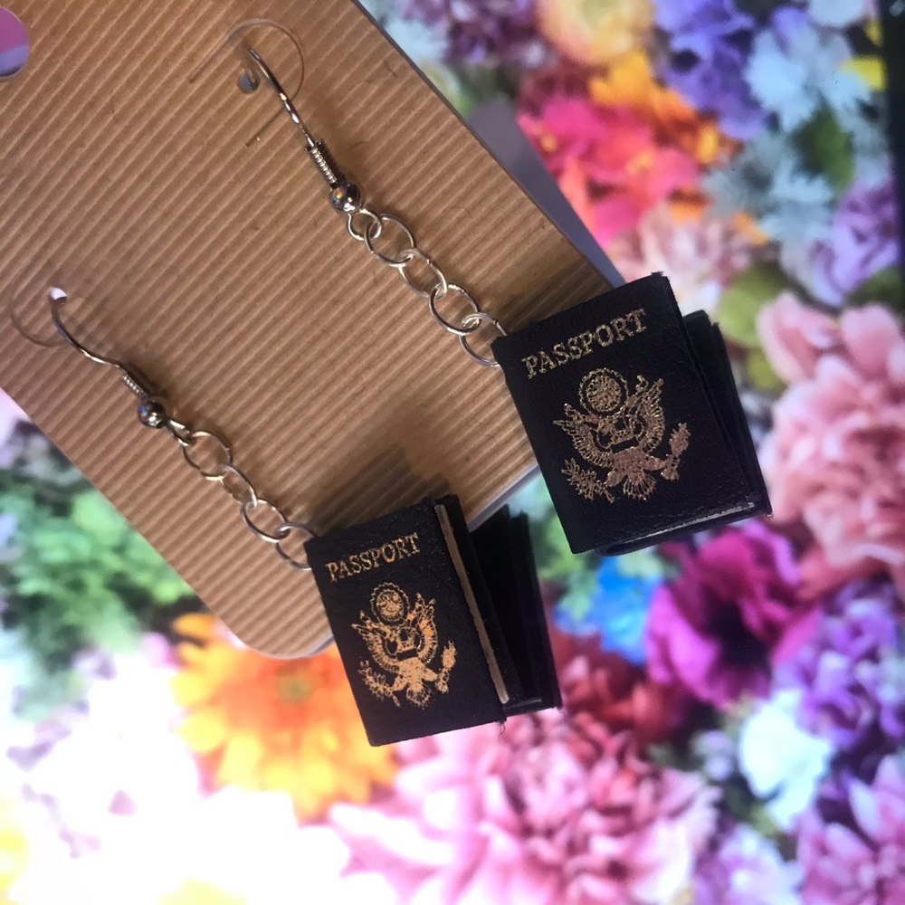 Passport earrings